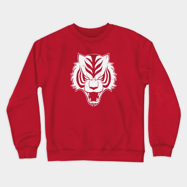 TigerMan - White Crewneck Sweatshirt by Yexart